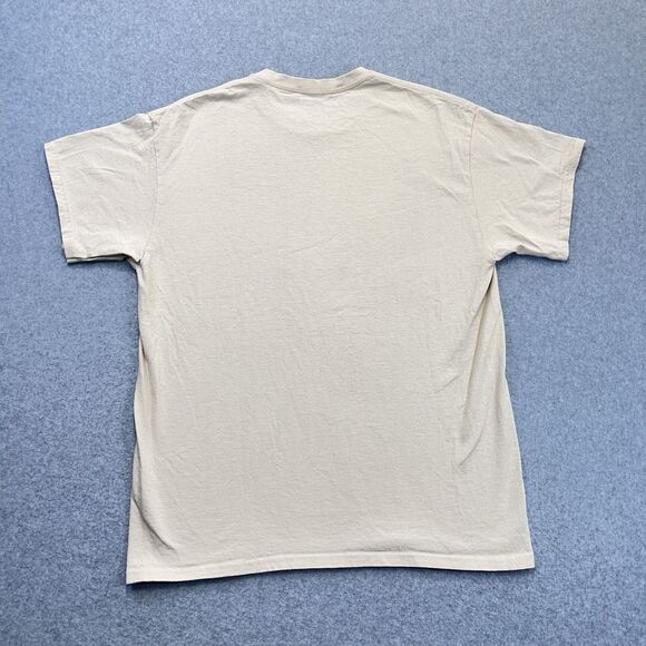 Vintage Tiger Speak For Us Mens Large L Tan T-Shirt Y2K Graphic Nature Tee - Picture 4 of 6